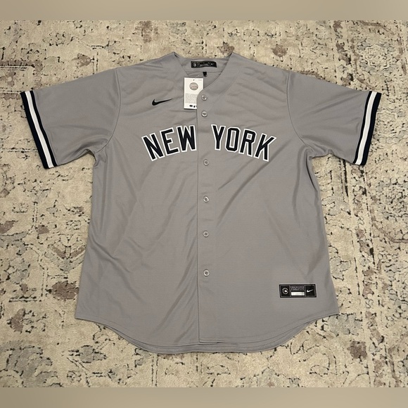 Nike Authentic New York Yankees Derek Jeter #2 Gray MLB Jersey Men’s Size: XL - Picture 2 of 8